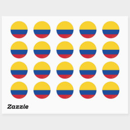 Colombia och colombianska flagga - patrioter/sport runt klistermärke