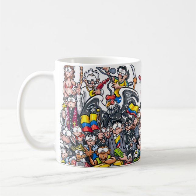 Colombia och dess folk kaffemugg (Vänster)