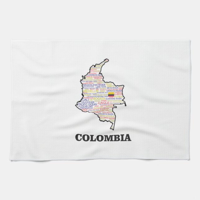 COLOMBIA ORDCOLLAGE KÖKSHANDDUK (Horisontell)