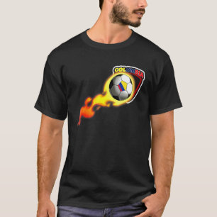 Colombia Pelota en Llamas Soccer Futbol T Shirt