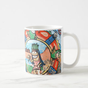 Colombia/Peru/Mexiko Inca myan art mural Kaffemugg