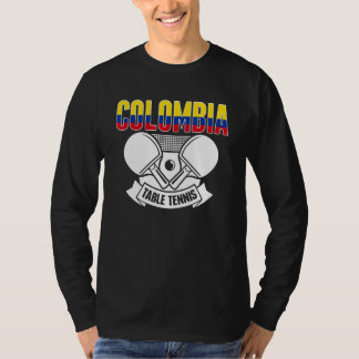 Colombia Ping Pong Colombianskt Bordtennisstöd T Shirt