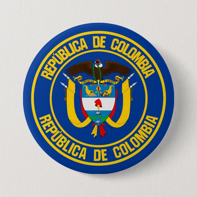Colombia Round Emblem Knapp (Framsida)