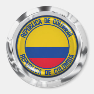 Colombia Round Emblem Magnet