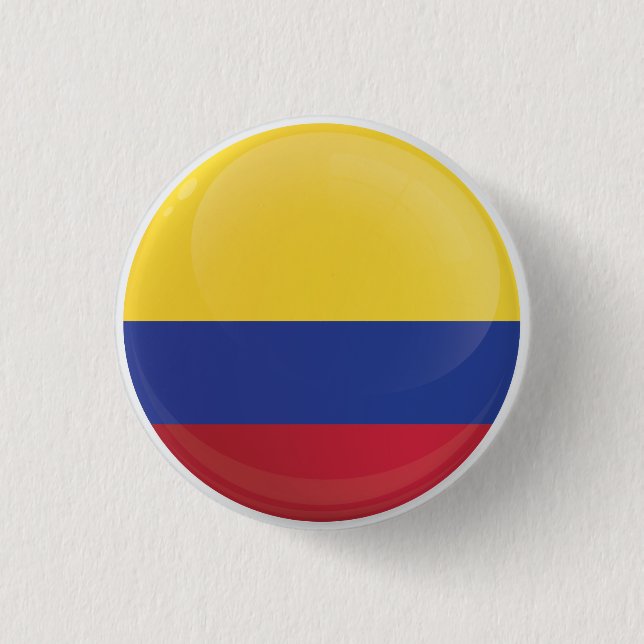 Colombia Round Icon Flagga Knapp (Framsida)