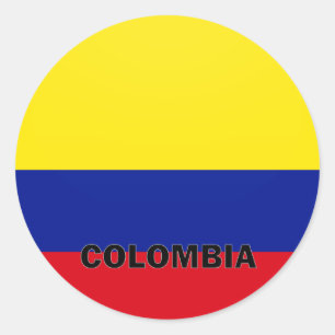 Colombia Roundel kvalitets- flagga Runt Klistermärke