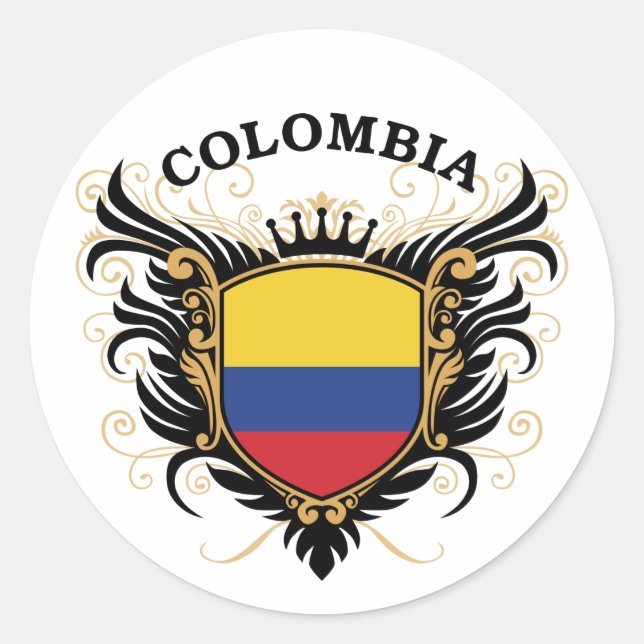 Colombia Runt Klistermärke (Framsida)