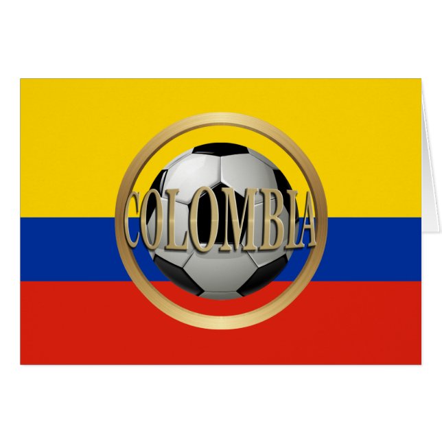 Colombia Soccer Ball Hälsningskort (Framsidan Horizontal)