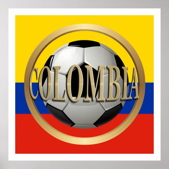 Colombia Soccer Ball Poster (Framsidan)