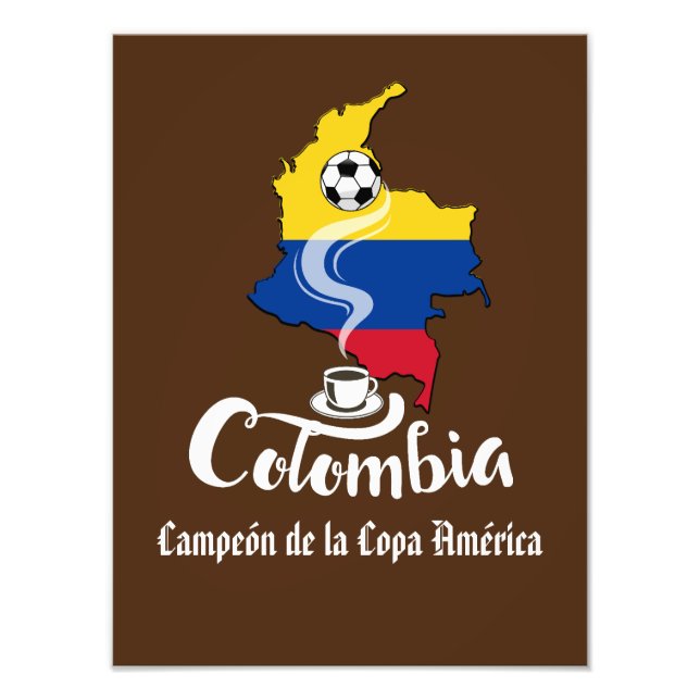 Colombia Soccer Fototryck (Framsidan)