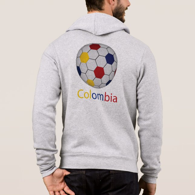 Colombia Soccer Hoodie T Shirt (Baksida)