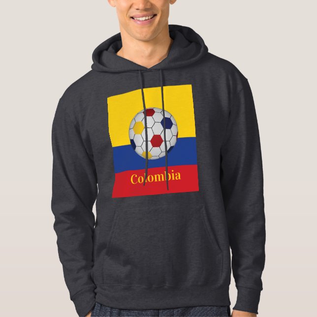 Colombia Soccer Poster Hoodie (Framsida)