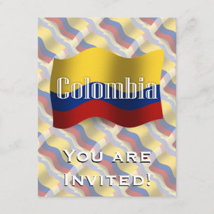Colombia som vinkar flagga inbjudningar
