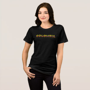 COLOMBIA Speciell Anpassade Black Tourist T Shirt