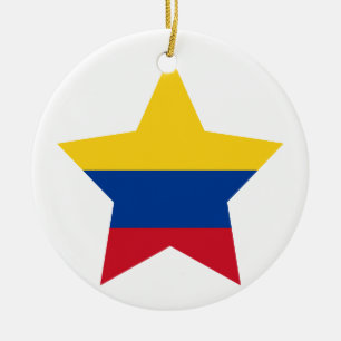 Colombia stjärna julgransprydnad keramik