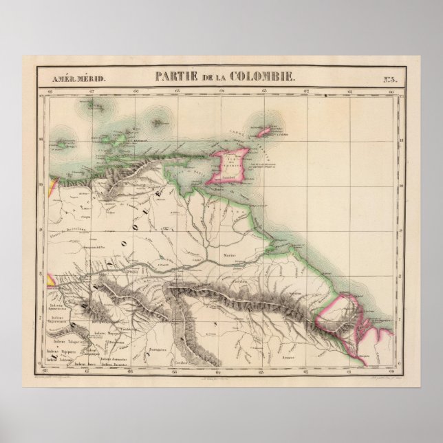 Colombia, Sydamerika 3 Poster (Framsidan)