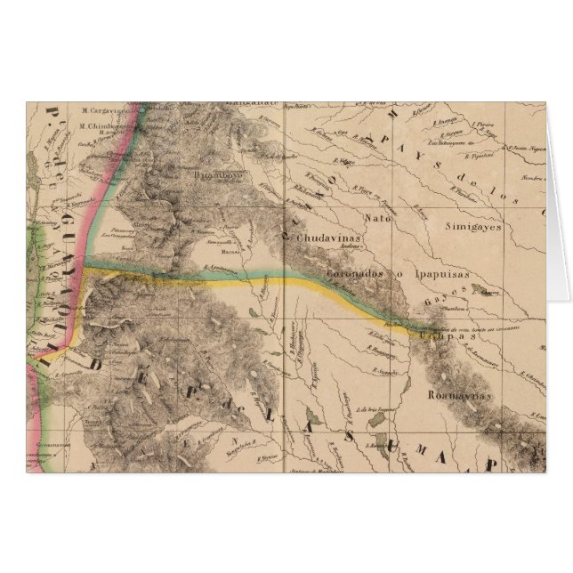 Colombia, Sydamerika 8 Hälsningskort (Framsidan Horizontal)