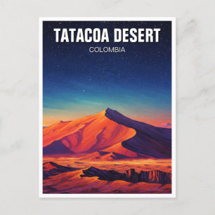 Colombia Tatacoa Desert Night Travel Vykort