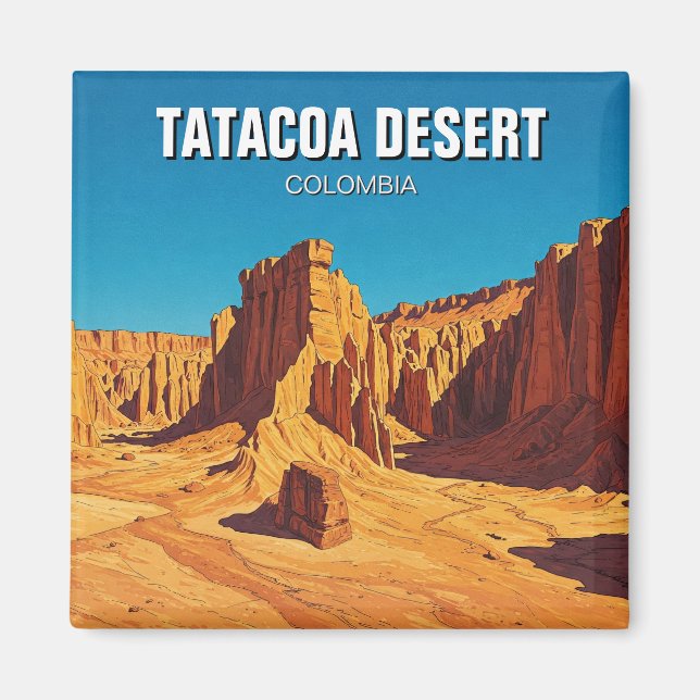 Colombia Tatacoa Desert Travel Magnet (Framsidan)