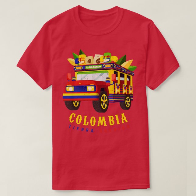 Colombia Tierra Querida Chiva Colombia T Shirt (Design framsida)