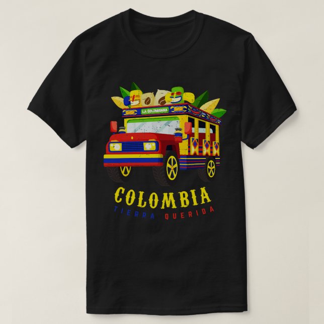 Colombia Tierra Querida Chiva Colombia T Shirt (Design framsida)