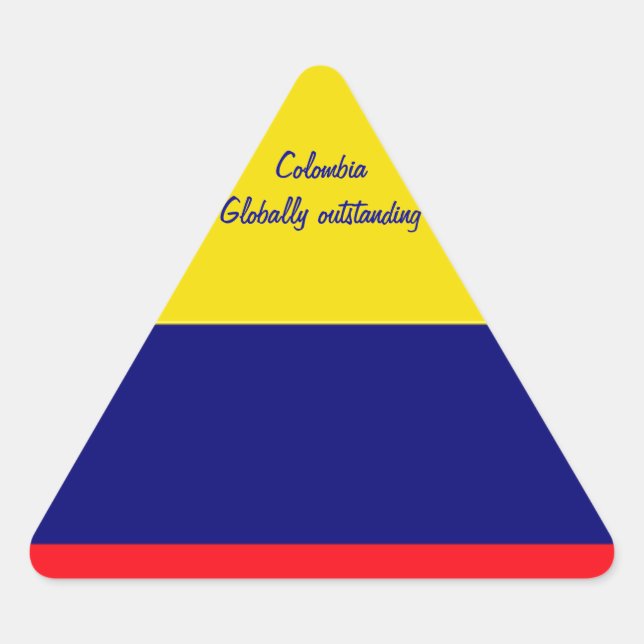 Colombia Triangelformat Klistermärke (Framsida)