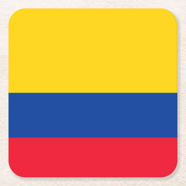 Colombia Underlägg Papper Kvadrat (Framsidan)