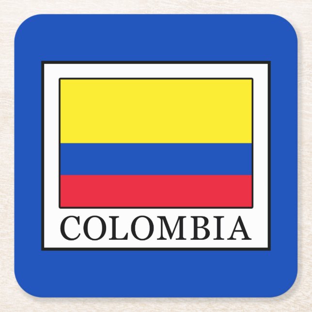 Colombia Underlägg Papper Kvadrat (Framsidan)