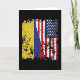 Colombia USA flagga - halva Amerika Kort