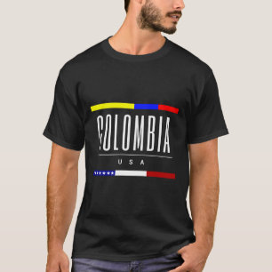 Colombia USA flagga Vänskap Born Family Gift T Shirt