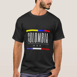 Colombia USA flagga Vänskap Born Family Gift T Shirt