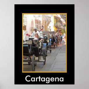 Colombia-Vagn ritt i Cartagena Poster