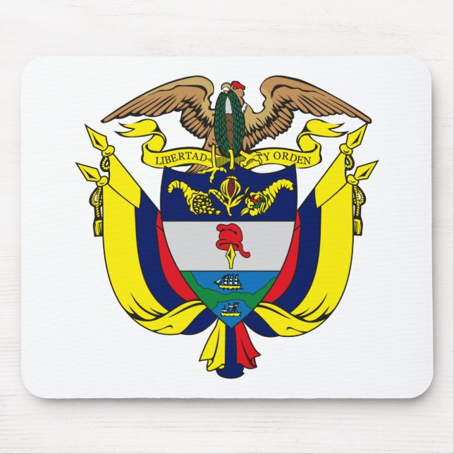 Colombia vapensköld Mousepad Musmatta (Framsidan)