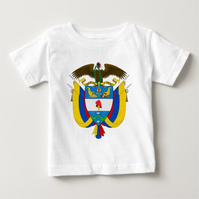 Colombia vapensköld t-shirt (Framsida)