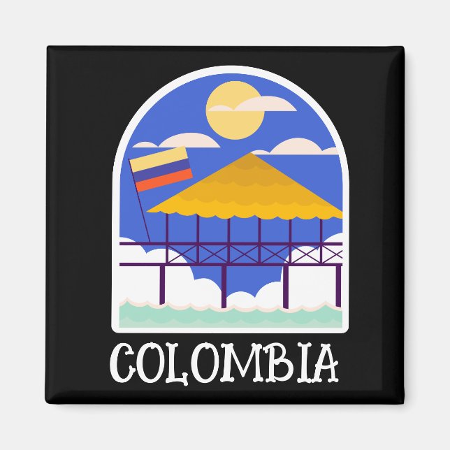 Colombia Vintage resor Magnet (Framsidan)