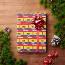 Colombia Wrapping Papper, Red, Colombia Flagga