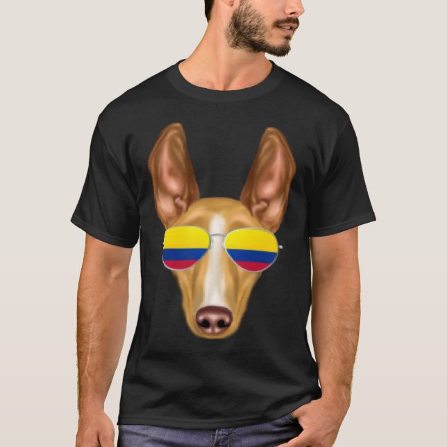 Colombian Flag Cirnechi dellu2019Etna Dog Colombia T Shirt (Framsida)