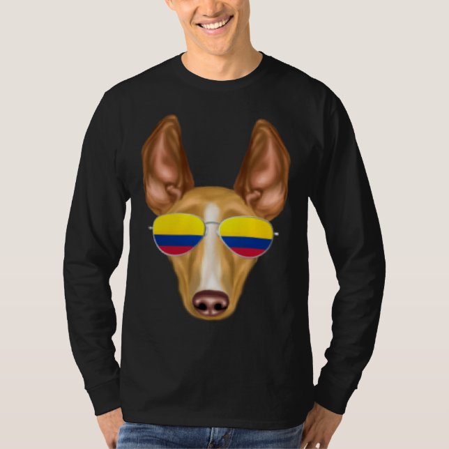 Colombian Flag Cirnechi dellu2019Etna Dog Colombia T Shirt (Framsida)