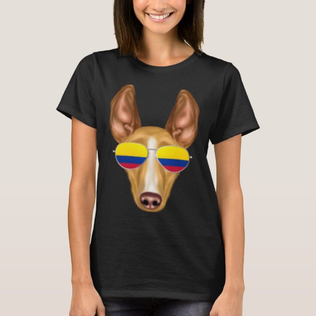 Colombian Flag Cirnechi dellu2019Etna Dog Colombia T Shirt (Framsida)
