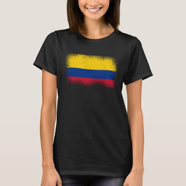 Colombian Flag Colombia T Shirt (Framsida)