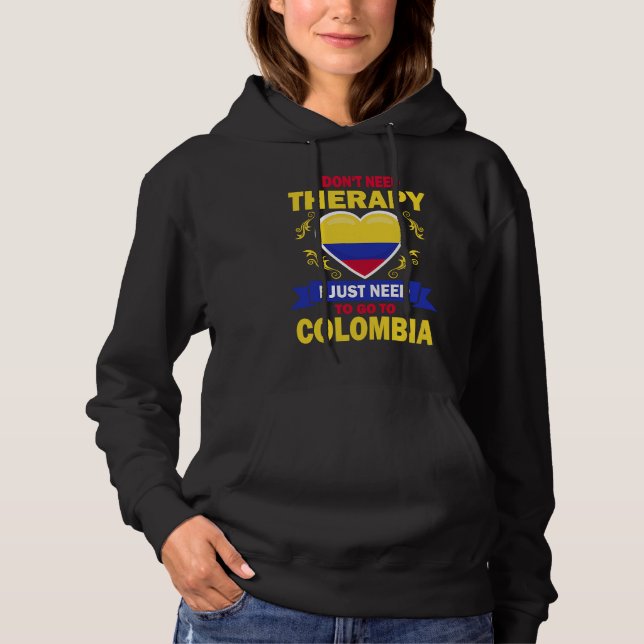 Colombian Flag Vacation Therapy Funny Colombia T Shirt (Framsida)