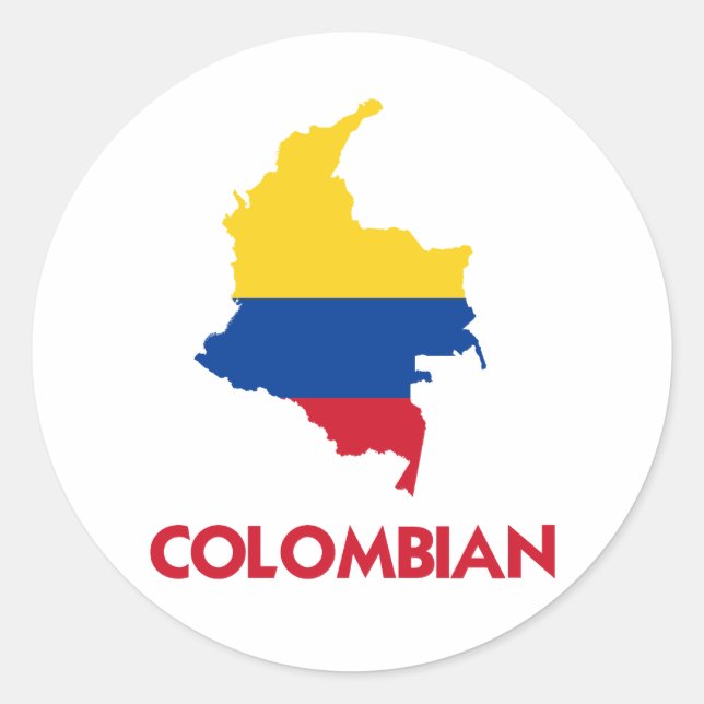 COLOMBIAN KARTA RUNT KLISTERMÄRKE (Framsida)