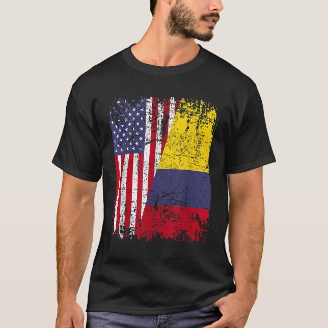 COLOMBIAN ROOTS Halamerikanska Flagga COLOMBIA T Shirt (Framsida)