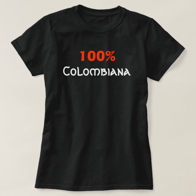 Colombiana 100% tee shirt (Design framsida)
