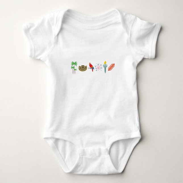 Colombiansk amerikansk Baby One-Biet T Shirt (Framsida)