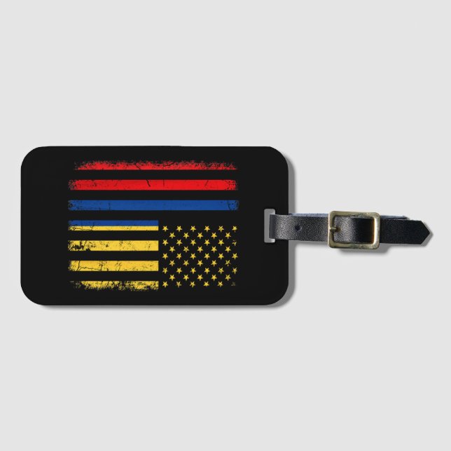 Colombiansk amerikansk Flagga colombiansk Roots Co Bagagebricka (Framsida horisontal)