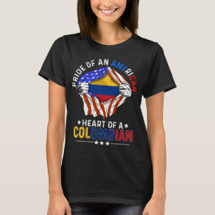 Colombiansk amerikansk Flagga i Colombia T Shirt
