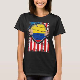 Colombiansk amerikansk Grown Patriot Colombia Flag T Shirt