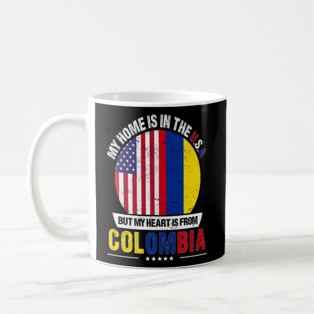Colombiansk amerikansk patriot Heart från Colombia Kaffemugg (Vänster)