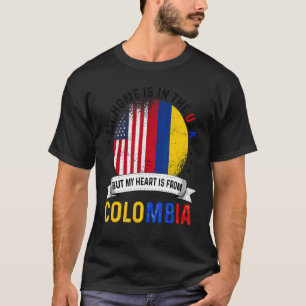 Colombiansk amerikansk patriot Heart från Colombia T Shirt